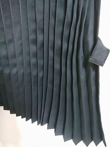 トラックカーテン │プリーツ式遮光性カーテン(ベッドリアカーテン） 色：黒色 左右2枚入り│幅 100cmx丈..