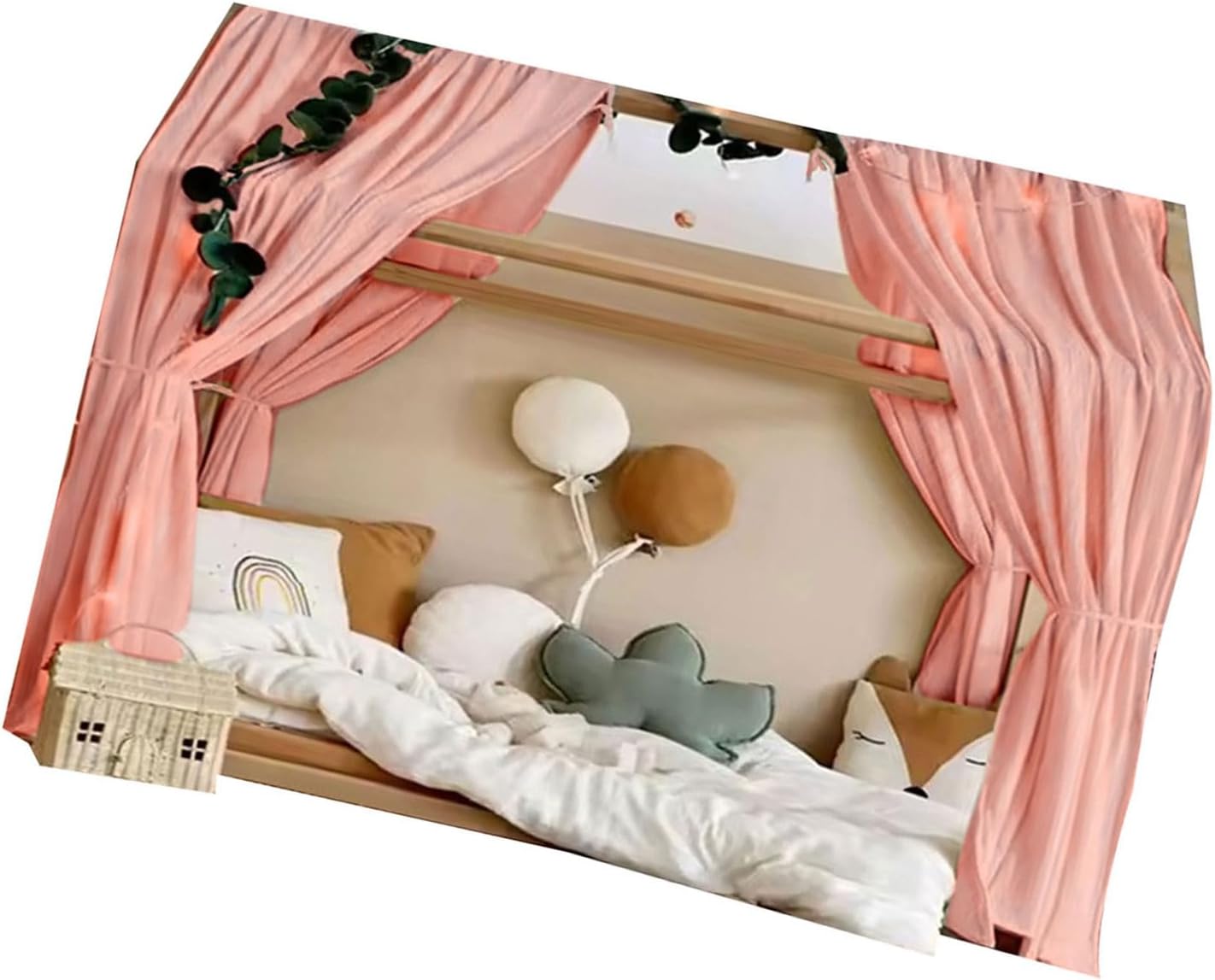 120 × 350 センチメートルベビーベッドキャノピーソフトで 幼児ベッド用ベッドカバー 2 層綿生地ベビー..