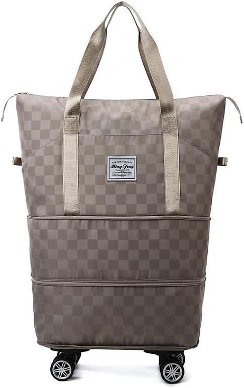 女性用大容量ウェット＆ドライ分離短期旅行バッグ ボストンキャリーバッグ 折りたたみ収納 拡張可能 ス..