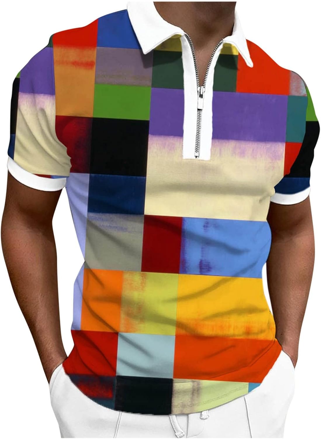 ポロシャツ メンズ tシャツ 仕事用 柄 スリムフィット オックスフォードシャツ ロングシャツ メンズシ..