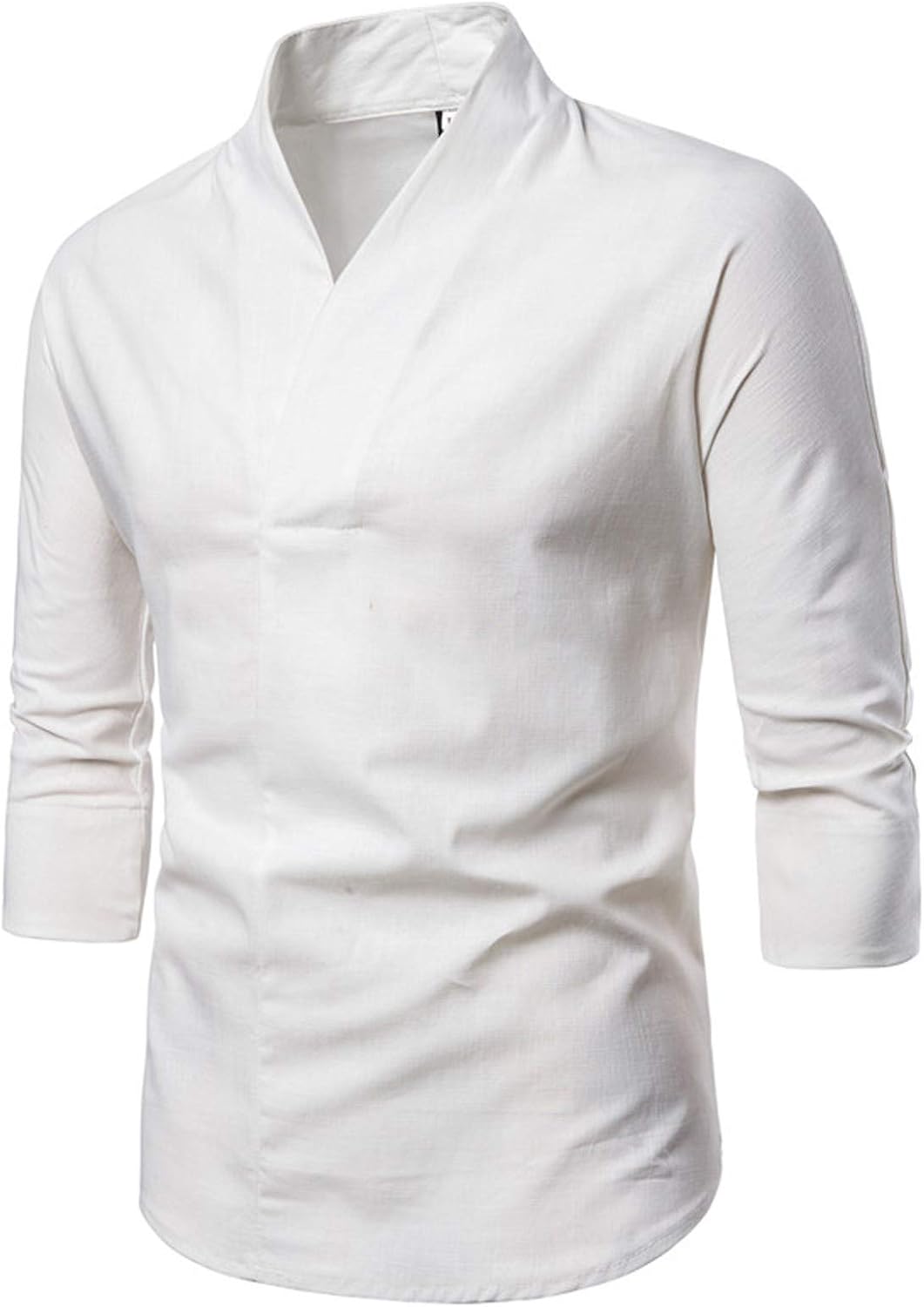 Vネック トップス スリム シンプル ビジネス メンズ Tシャツ カットソー 長袖 メンズ シャツ アンダーシャツ メンズ ボタンダウンシャツ スリム 定番 ベ...