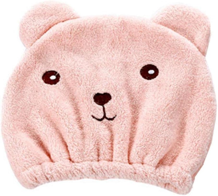 マイクロファイバーバスタオルハットヘアクイックドライタオルハットかわいいバスツール女性や女の子の..