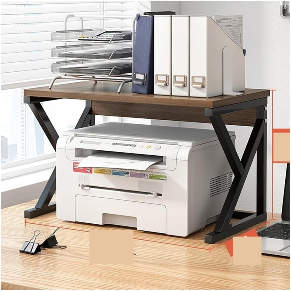 プリンター台プリンターラック デスクトッププリンタースタンドデスクオーガナイザー収納棚プリンター..