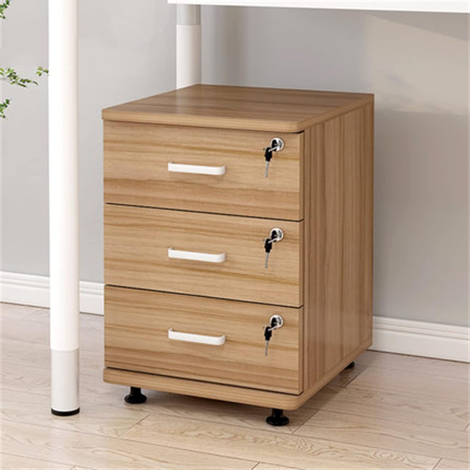 ファイリングキャビネット ロック引出しモバイルストレージテーブルローキャビネットロッカー付きのフ..