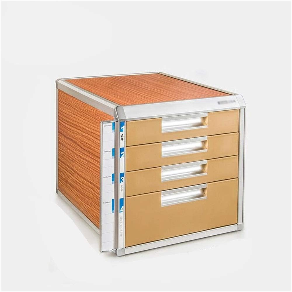 ファイルキャビネット ファイリングキャビネットデスクストレージファイルオフィス収納ローキャビネットメタル引き出しタイプのデスクトップ 書類保管庫 書 A4ファイル収納 天板収納 (Color : C1