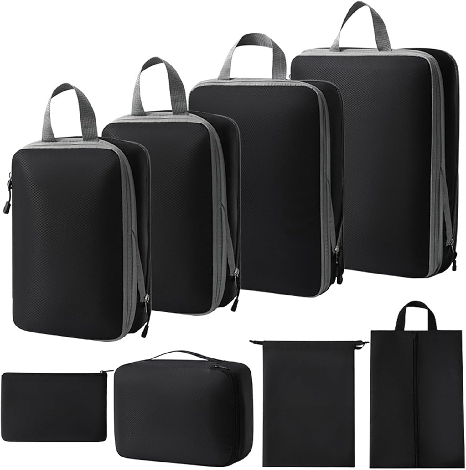 8 個の荷物オーガナイザーポーチパッキングキューブ収納袋スーツケース用巾着袋と旅行液体ポーチ荷物オーガナイザーバッグ