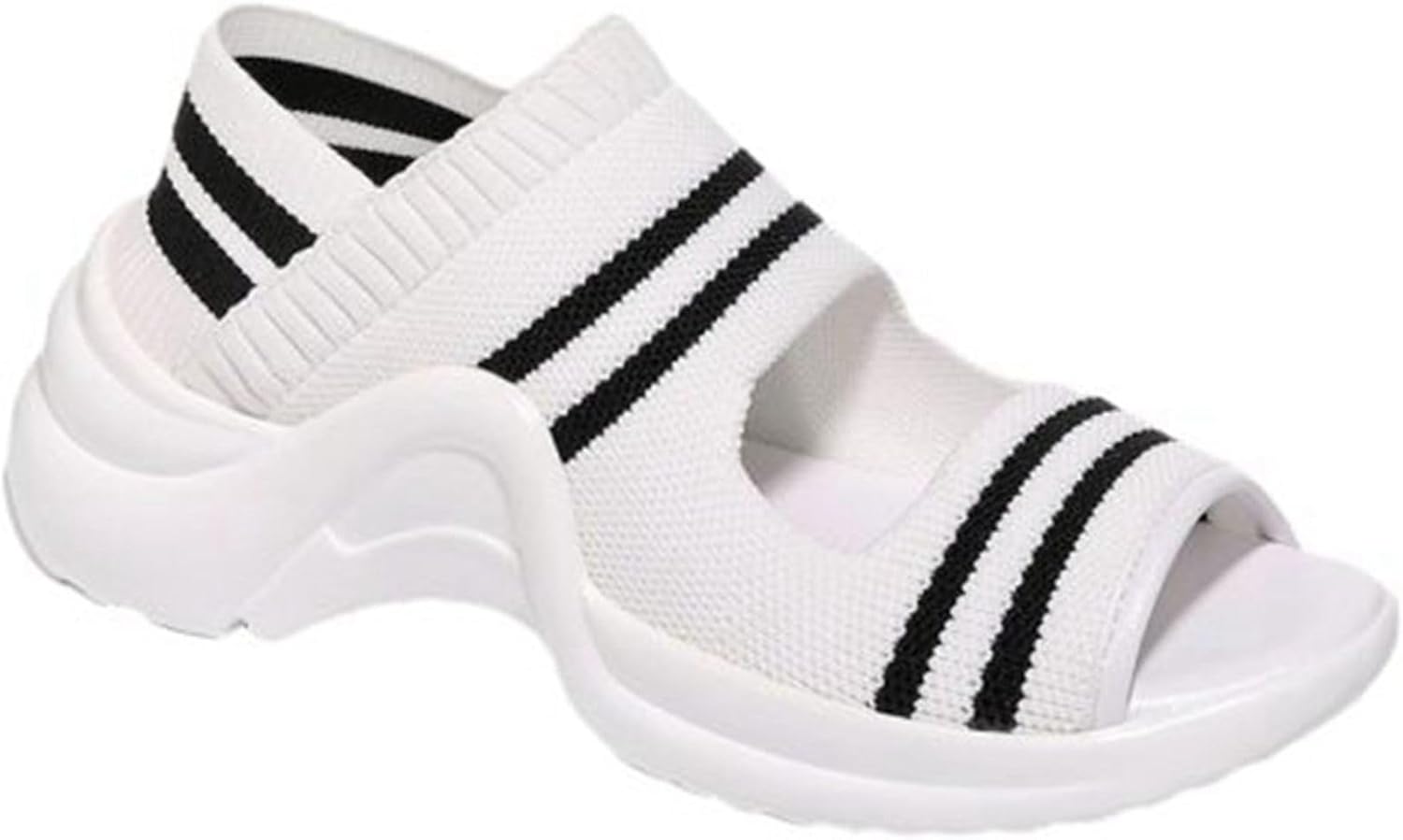 楽天サステナライフニットサンダル スポーツサンダル 厚底 レディース スリッポン ストレッチ 夏用 ウォーキングシューズ 運動靴 防滑 軽い 防水 歩きやすい 軽量 オシャレ 細身 アウトドア オフィス 通勤 ルーム