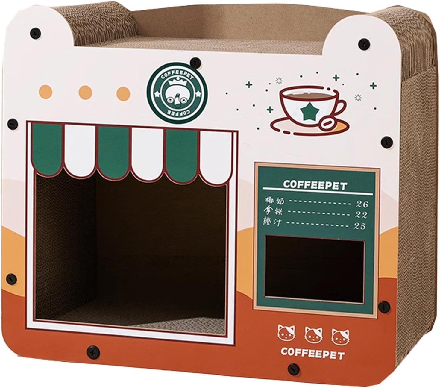 段ボール製キャットハウス 猫用爪とぎボード 猫用爪とぎおもちゃ 漫画猫用爪とぎハウス ラウンジベッド..