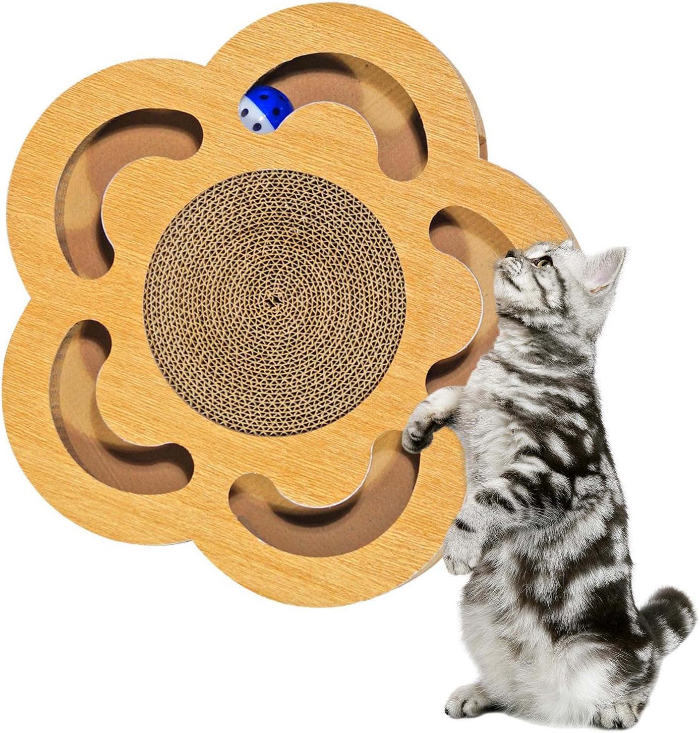 猫の爪とぎボード - 室内猫用爪とぎパッド - 段ボールゲームボックス、複数の形状の猫のおもちゃ、退屈..