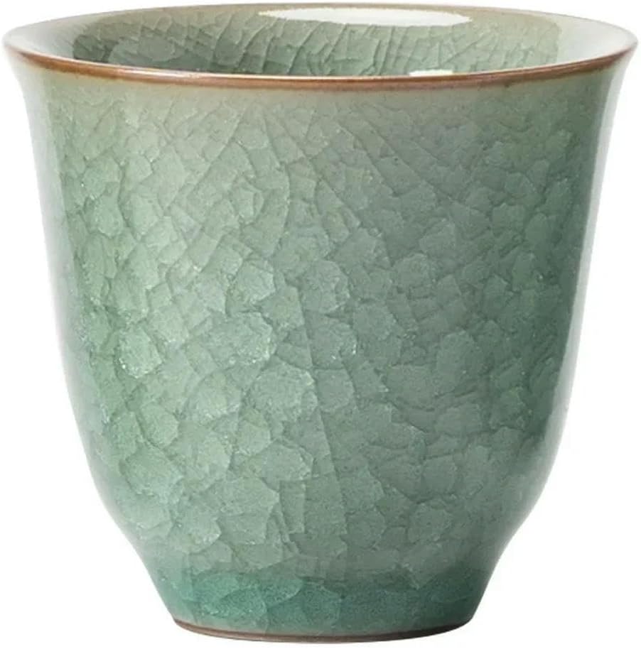 セラミックカンフーティーカップ アイスフラワーマスター シングルカップ、ゲスト用オープンピースセッ..