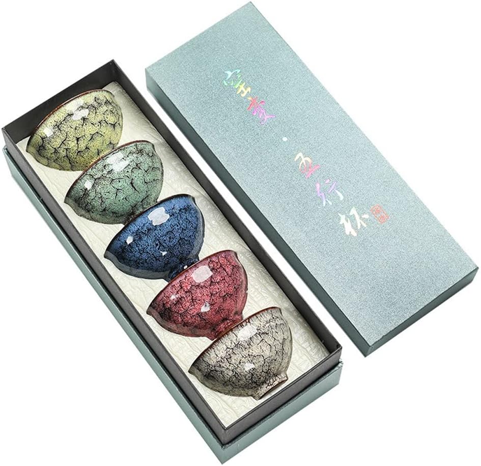 陶器 湯呑み 茶碗 コーヒー ワイン カップ ティーセット 箸置き 用品 窯変 五行杯 陶器 セレモニー (ゴ..