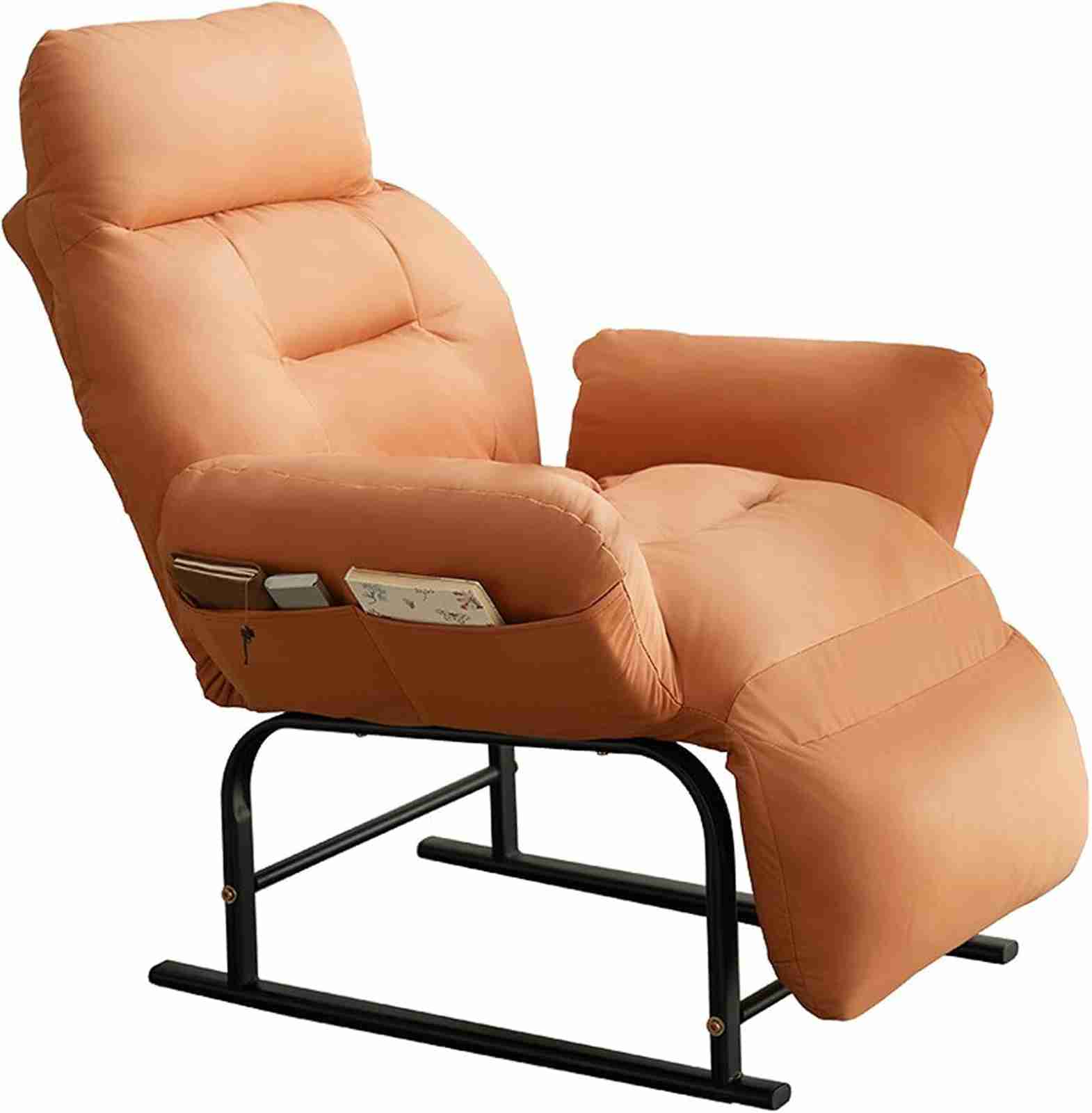 リクライニングチェア 寝れる 座椅子 一人掛け リクライニングイス 手すり付き 耐荷重180kg 背もたれ?肘当て?フットレスト 5段階調節可能 おしゃれ 椅子 寝れる椅 一人暮らし 昼休み 組立品