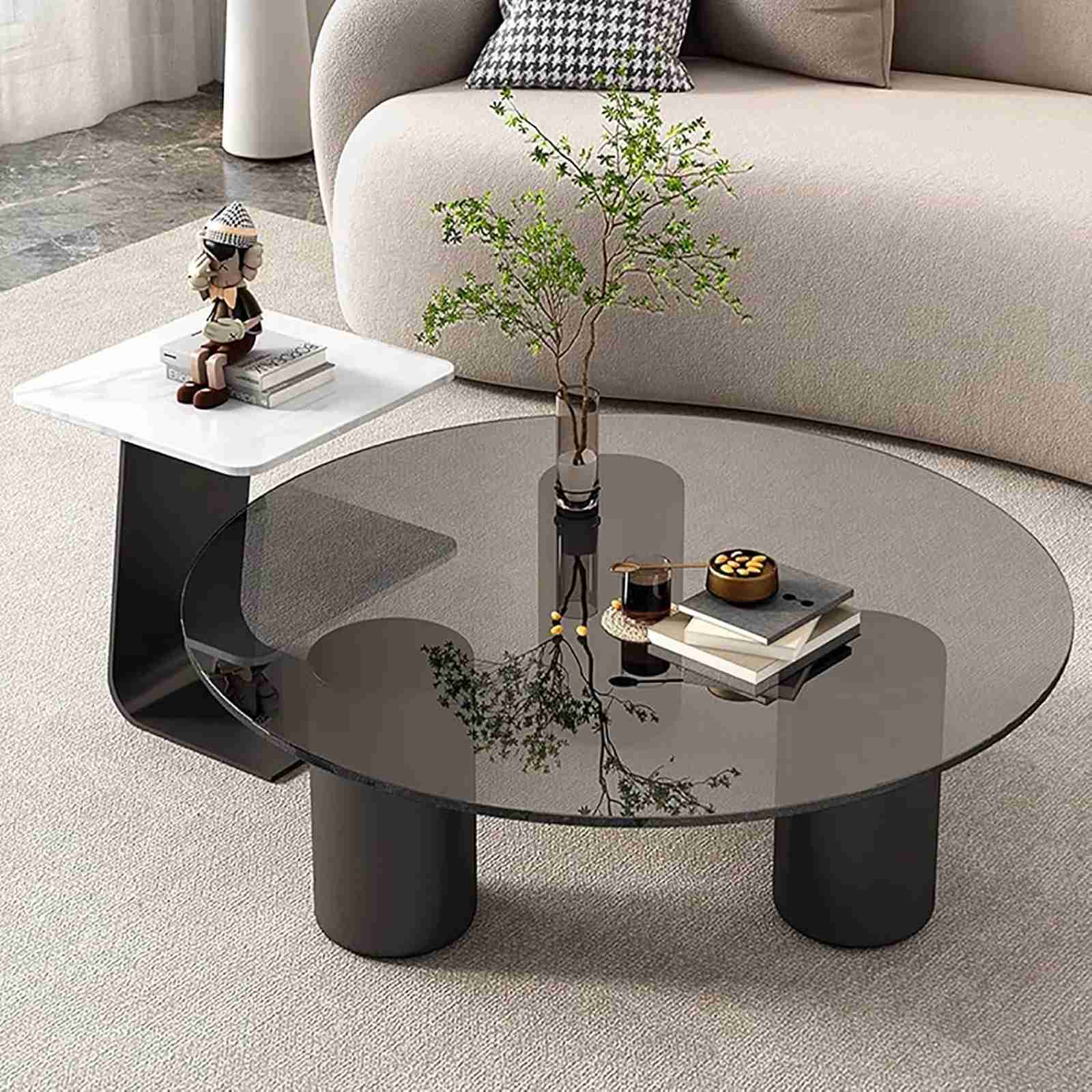 リビングテーブル 丸 円形 センターテーブル 80cm テーブル コーヒーテーブル ネストテーブル ソファー..