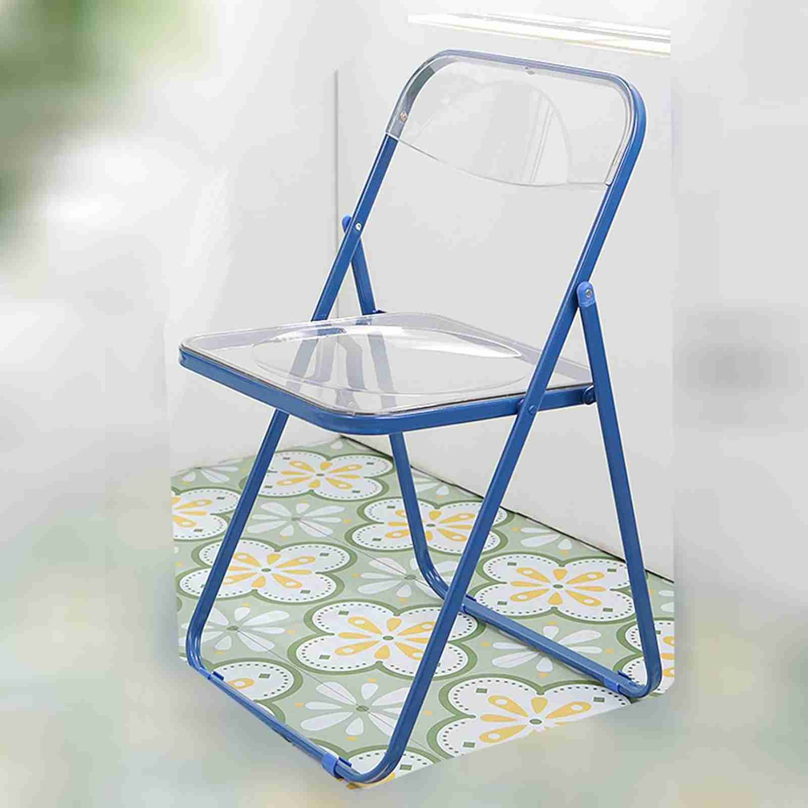 透明 クリアチェア 折り畳みチェア 折りたたみ 透明椅子 パイプイス 室内 省スペース コンパクト 滑り..