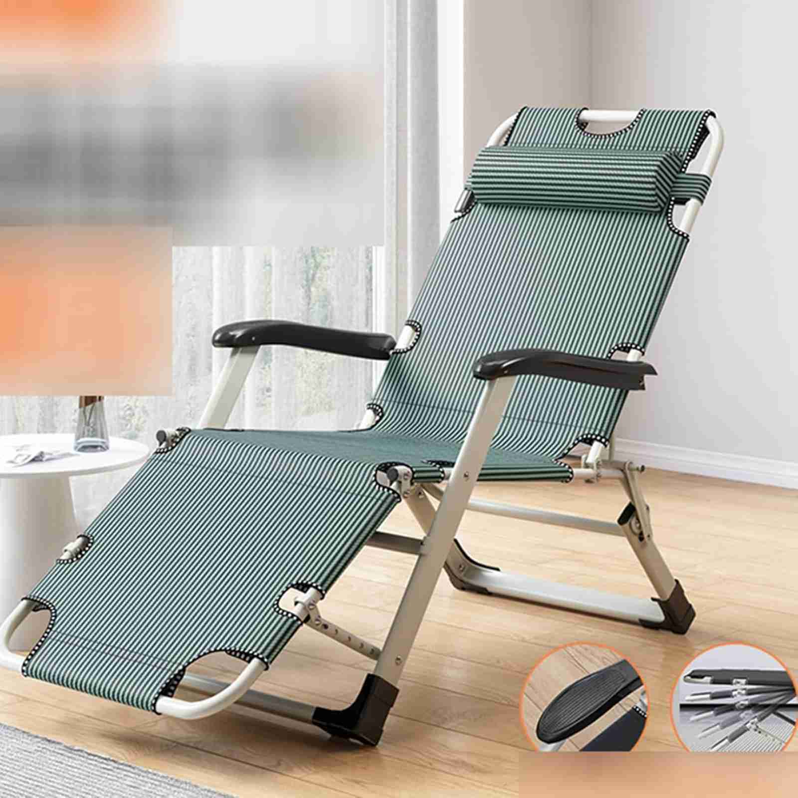 リクライニングチェア 折りたたみ 無重力チェア リラックスチェア レジャーベッド 一人用 フットレスト..