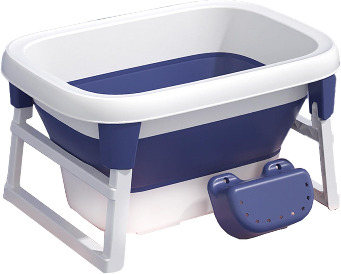 ポータブルバスタブ 子供 スパ浴槽 75×55×44cm ポータブル浴槽 コンパクトバスタブ 簡単に組み立て 持ち運び 子供 プール 折り畳み浴槽 浴槽 お風呂 簡易風呂 (ダークブルー)