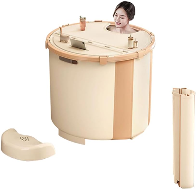 ポータブルバスタブ 小さめ 蓋付き 保温 折りたたみ 大人 子供 折りたたみ浴槽 バスタブ ビニールプール お風呂 家庭用サウナ 室内 組み立て不要 保温 コンパクト 収納便利 持運び便利