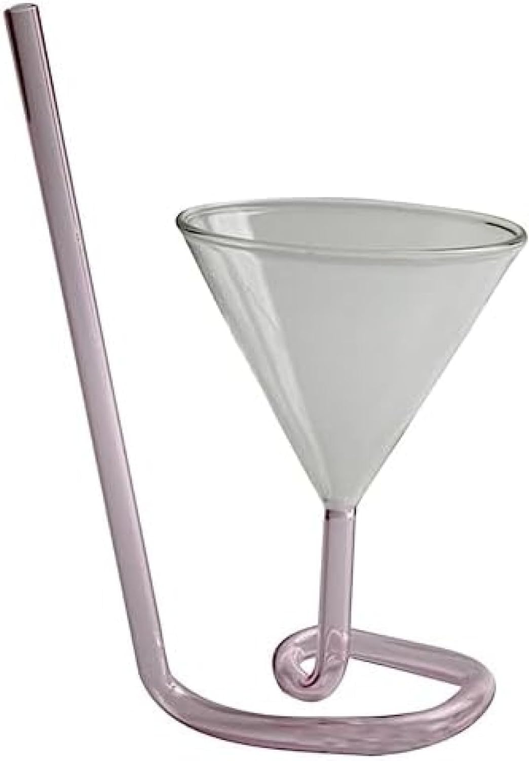 休日の装飾的なワイングラス クリアカップ キノコ クリエイティブなカクテルグラス ホリデーカクテルグラス 飲み物 ガラス バーグラス ゴブレット 眼鏡 ピンク