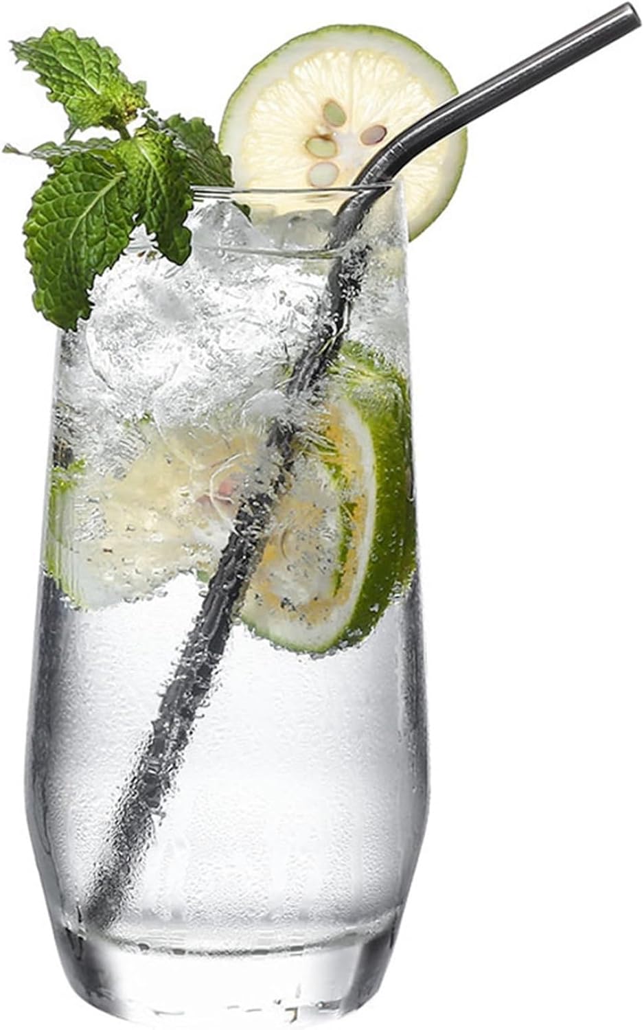 モヒートカップ ガラスコップ 600ml ガラス オフィス 雑貨 日式 家用 家族/バー/ピクニック/パーティーに最適 可愛い 贈り物 キッチン用 耐熱 ジュース ミルク ティー コーヒーカップ マグ