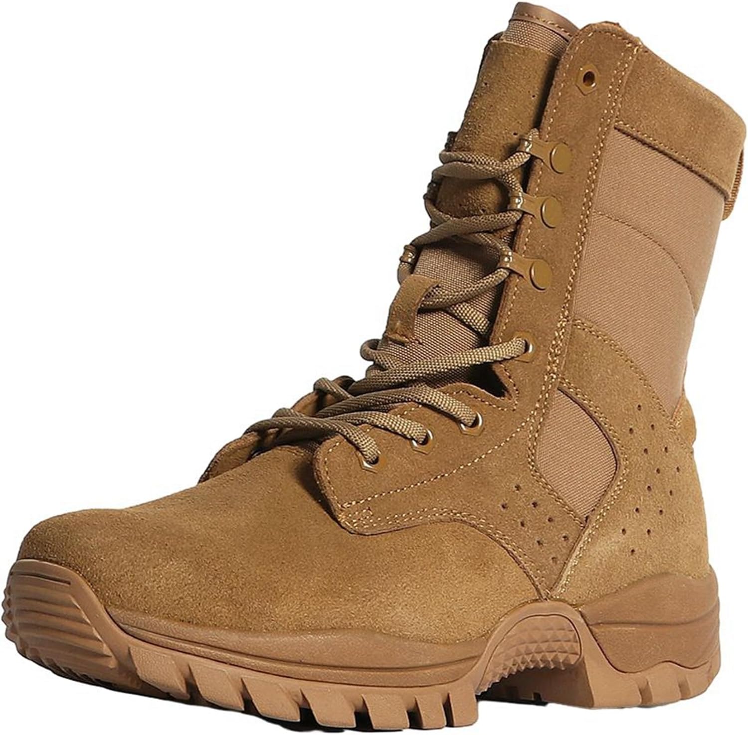 メンズ コンバットブーツ スエード ミリタリーブーツ 軍用靴 タクティカル ブーツ 砂漠靴 大きいサイズ トレッキングシューズ ハイカット 男女兼用 アウトドアシューズ ハイキング 登山靴 防滑 通気