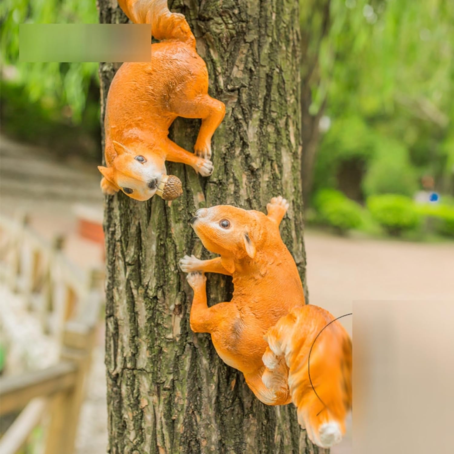 ガーデンオーナメント リス 栗鼠 ガーデン装飾 置物 カワイイ 童話風 庭 オーナメント 樹脂 装飾 オブジェ 防水 耐久性 カントリー雑貨 インテリア 工芸品 ベランダ 庭園 お庭 屋外 庭飾り 屋