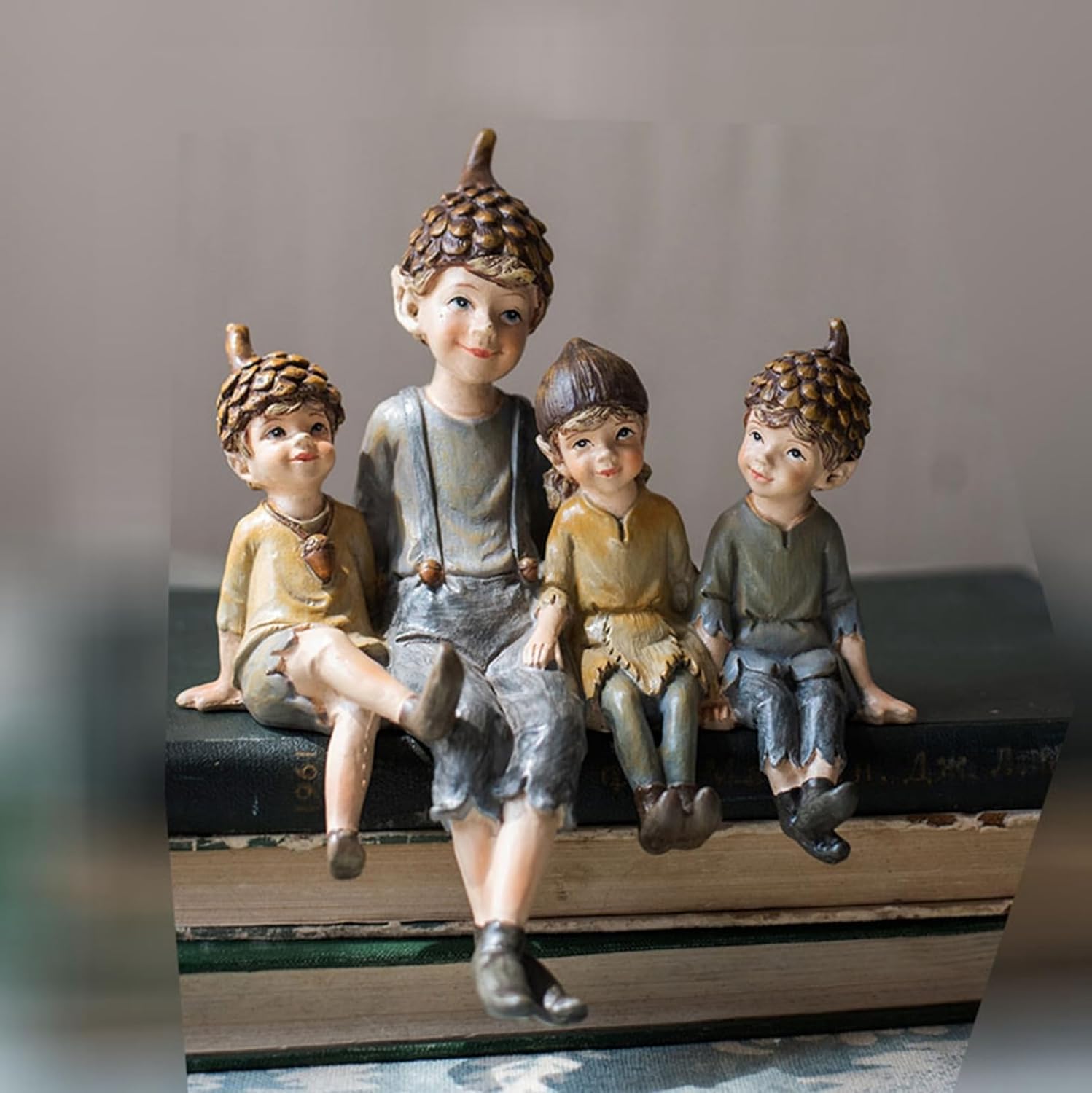 ガーデンオーナメント 精霊 フェアリー ガーデンオブジェ 室内外の置物 小彫像 可愛い ガーデニング 樹脂 装飾 オブジェ 防水 耐久性 ガーデン雑貨 庭 飾り 園芸 インテリア雑貨 北欧 ベランダ(3)