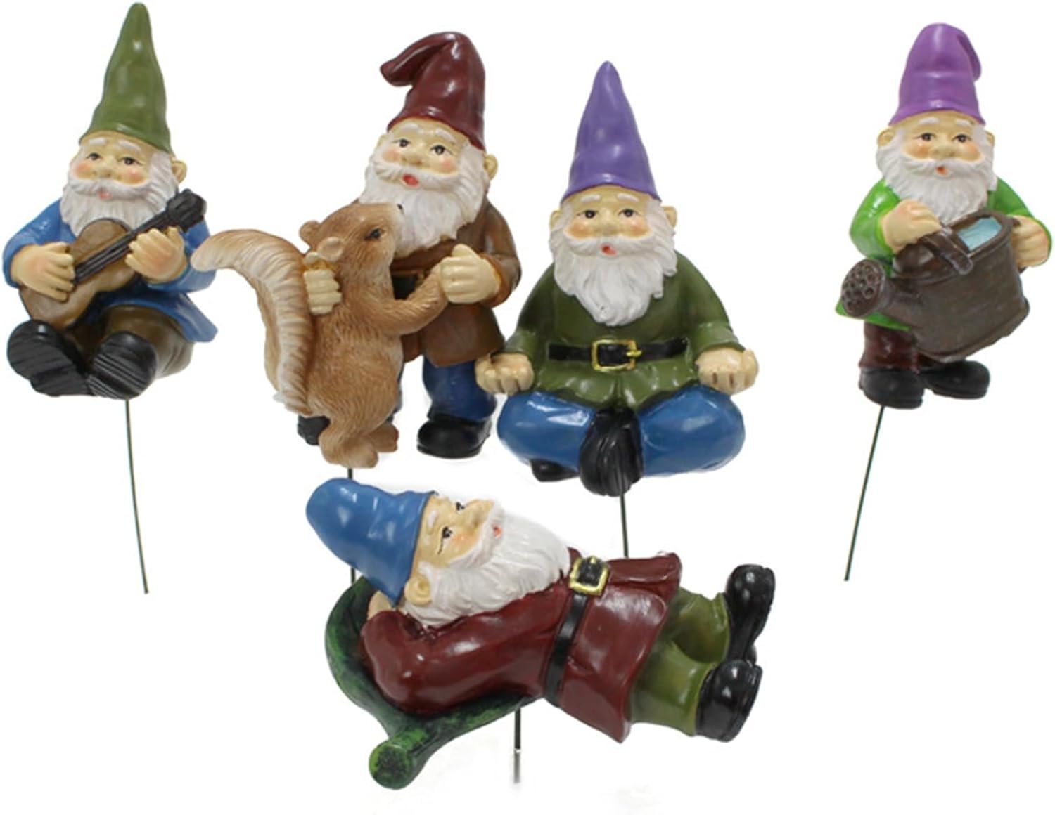 ガーデンオーナメント ドワーフ ガーデンオブジェ 鉢植えに挿し カワイイ 童話風 庭 オーナメント 樹脂..