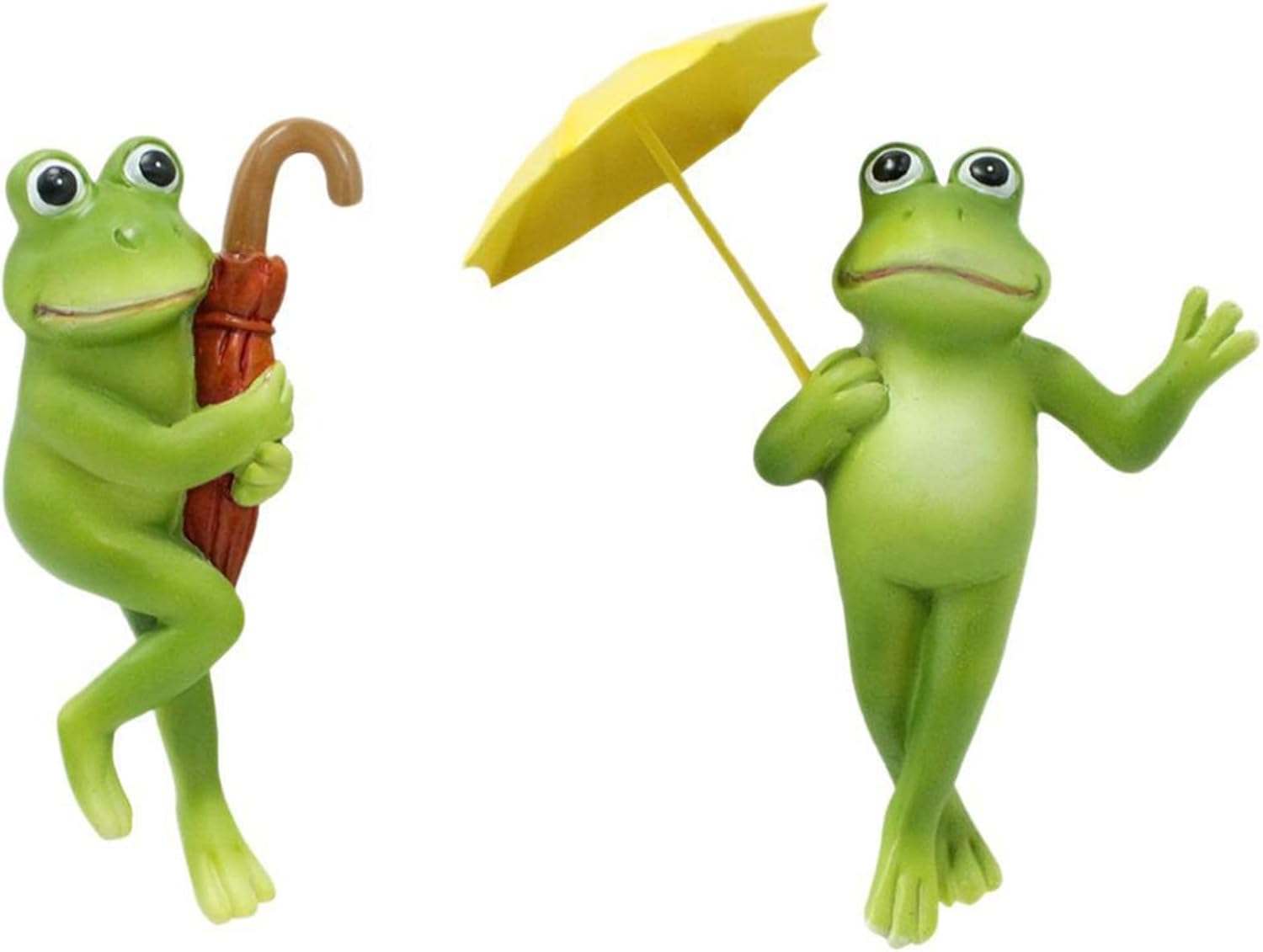 ガーデンオーナメント 傘をさす蛙 カエルガーデン装飾 置き物 小彫像 可愛い ガーデニング 樹脂 防水 耐久 アウトドア 園芸用品 インテリア 掛ける 北欧 部屋 お庭 屋外 玄関 出窓 階段 グリー