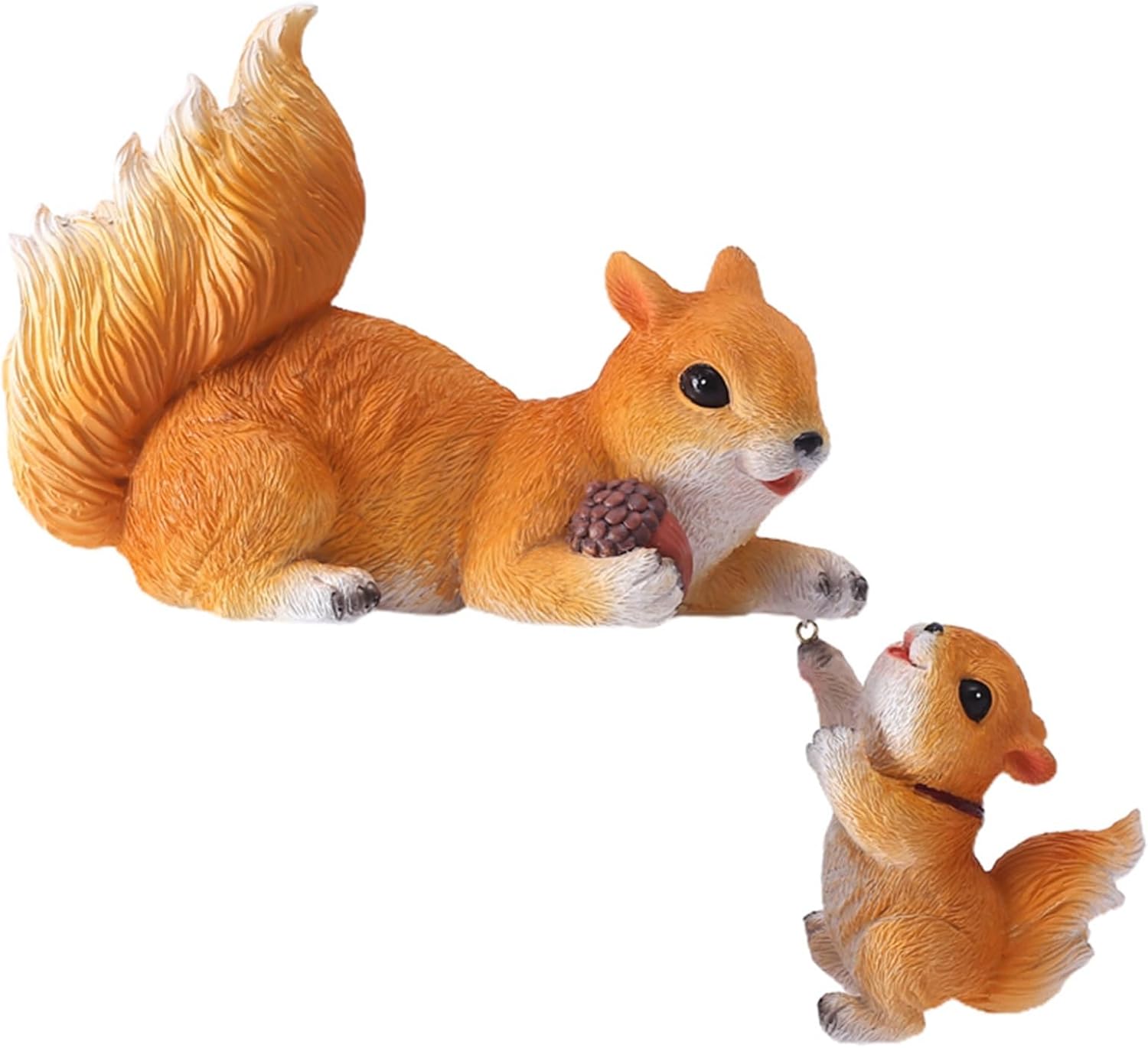 ガーデニングメント 親子栗鼠 リス うさぎ 兎 面白い もこもこ感 可愛い リアル ガーデニングオブジェ ガーデン置物 デコレーション 部屋飾り 屋外装飾 アニマル 園芸用品 本物そっくり 北欧 おし
