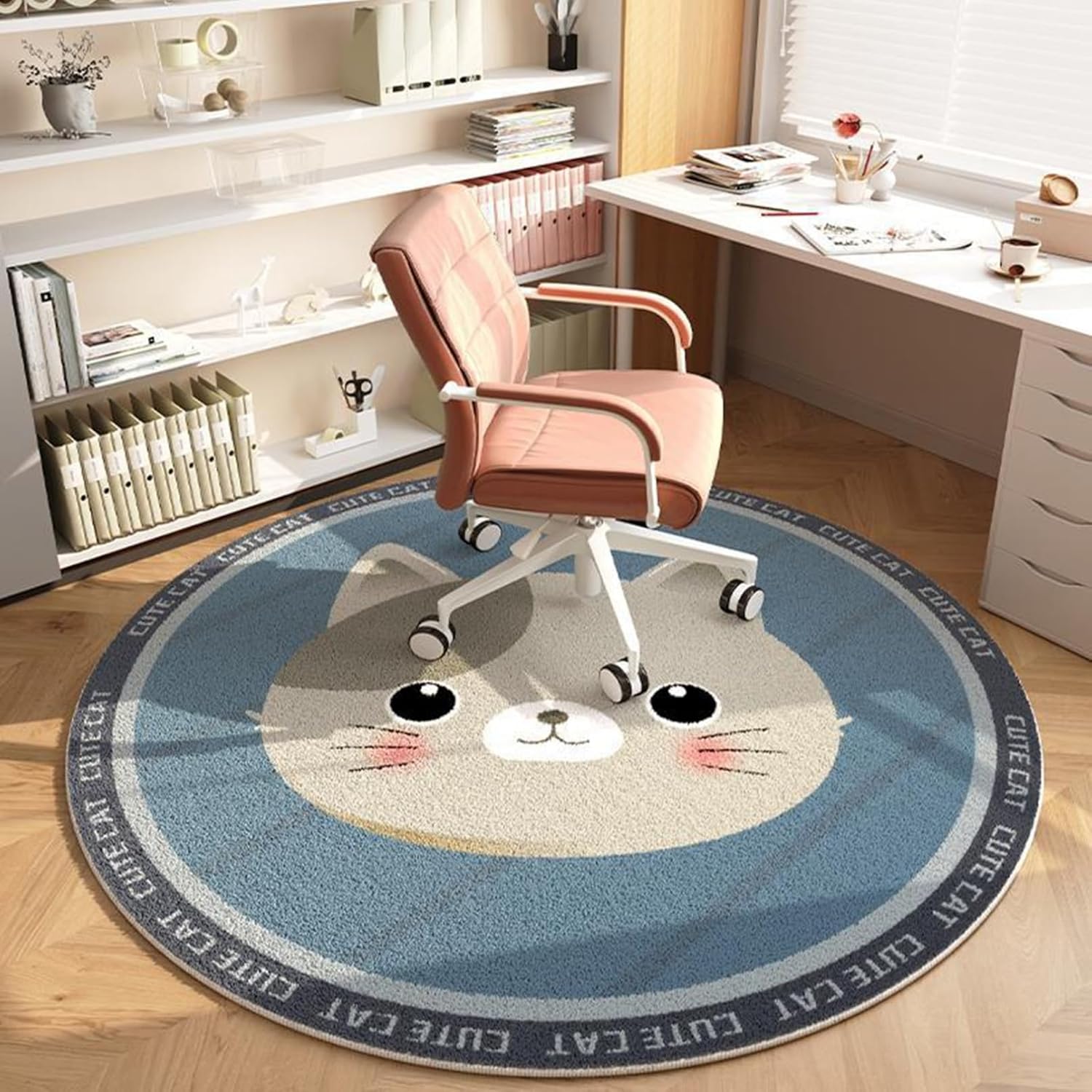 カーペット 円形 プレイマット 動物柄 滑り止め 足元マット ずれない 100cm ナチュラル 滑り止め シンプル 通気性 洗えるラグ 床暖房 ふわふわ肌触り 床保護 室内 リビング 玄関 廊下 ベッ