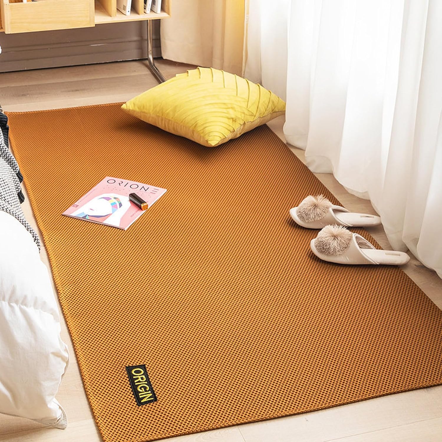 プレイマット 布 キッズカーペット 夏用 遊べる 柔らかい ベッドサイドラグ 無地 遮音 転倒防止 ゲーム..