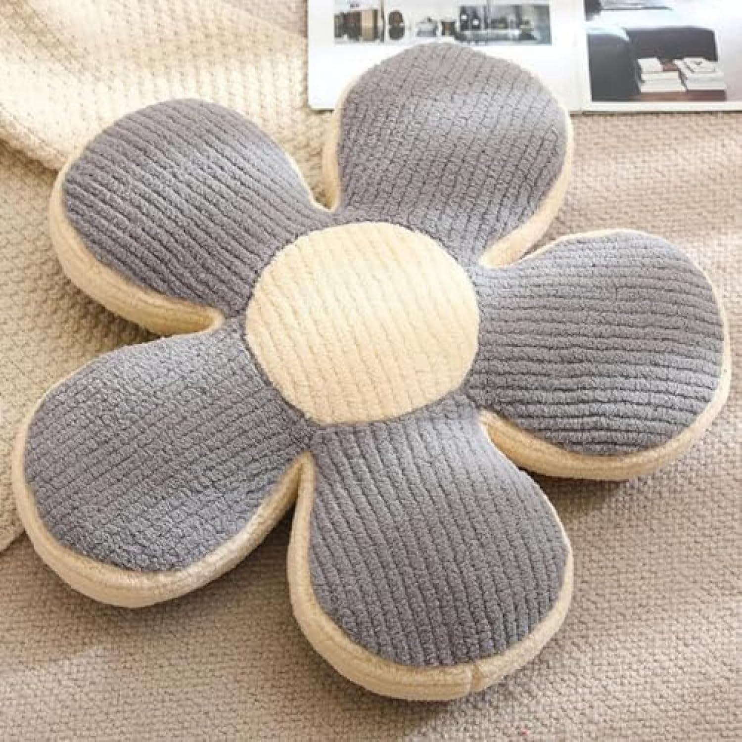 座布団 背もたれ お花 抱き枕 円形 座布団 背当てクッション プレーマット 置物 かわいい 可愛い ホー..