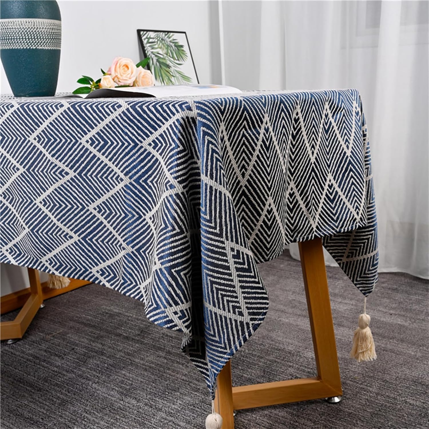 テーブルランナー おしゃれ 幾何風 テーブルセンタークロス テーブルセンター フリンジ付き タッセル 食卓ランナー テーブルカバー 長机用 家庭用 インテリア ...