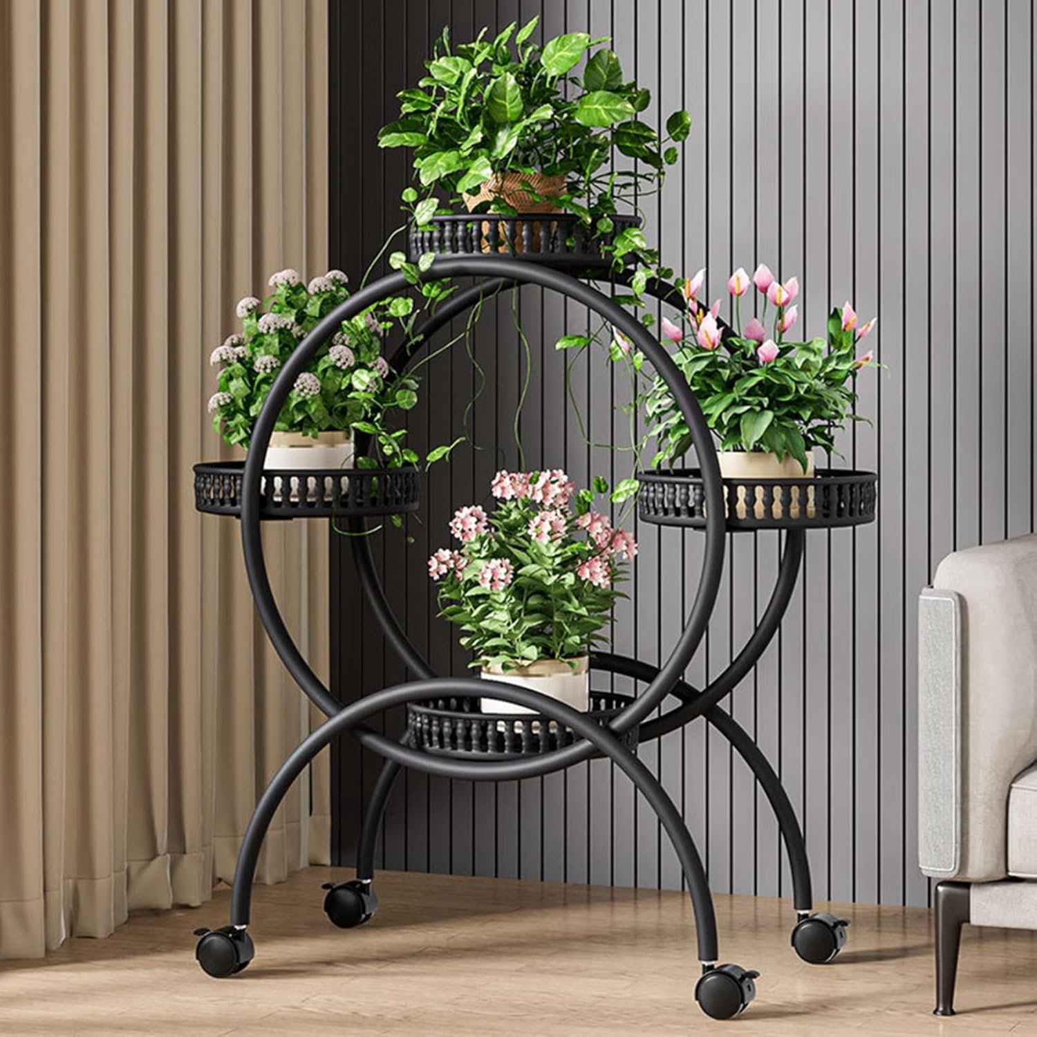 プランタースタンド ガーデンラック 花台 植木鉢台 植物の展示スタンド 花棚 盆栽スタンド 植物スタン..