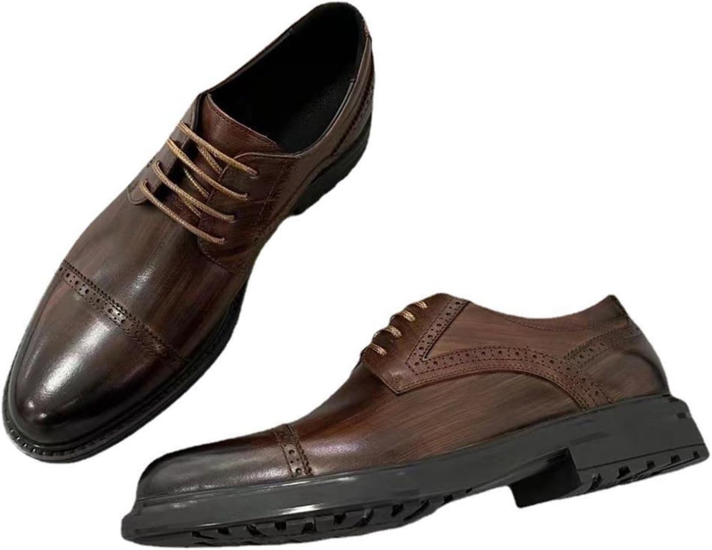 ビジネスシューズ ダービーシューズ メンズ 外羽根 大きいサイズ フォーマルシューズ キャップトゥ ヴ..