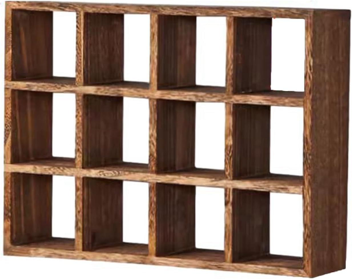 木製棚 茶器収納棚 卓上収納 壁掛け棚 飾棚 壁付け棚 ウォールシェルフ 6/9/12/20/30仕切り 茶キャビネ..