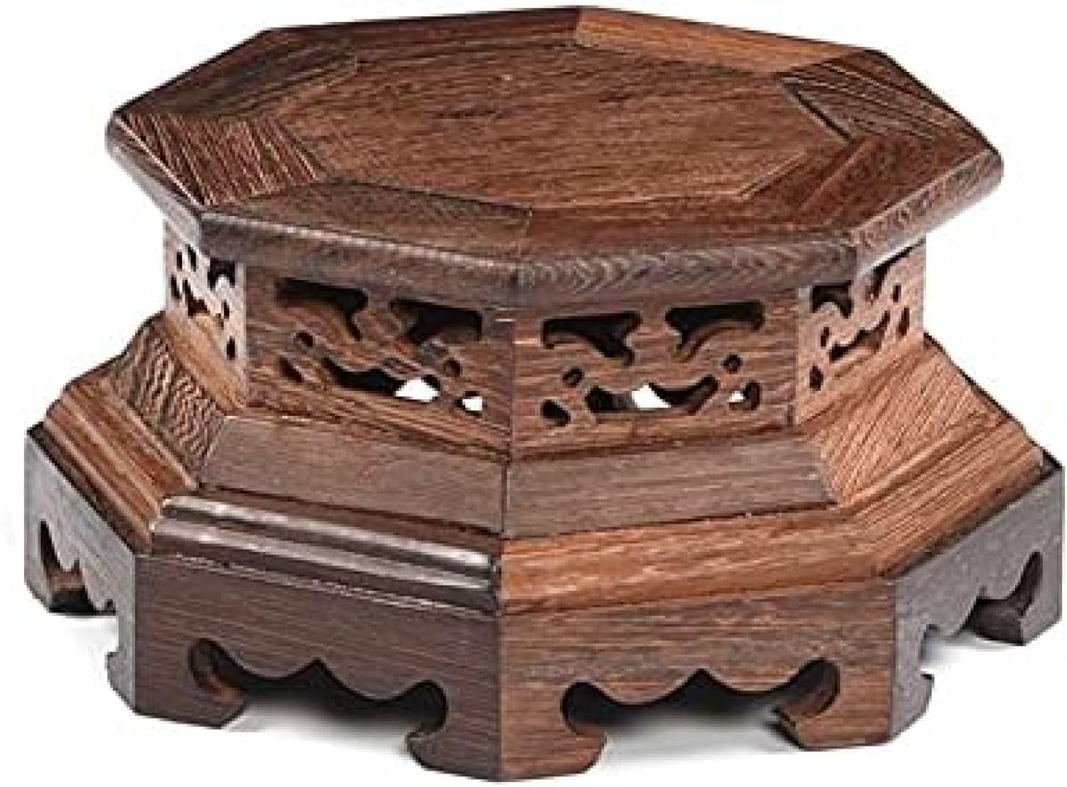 盆栽ベース 木の彫刻ベース、植木鉢の花瓶ティーポット、3.5 / 3.9インチのための木製ブラケット 安定..