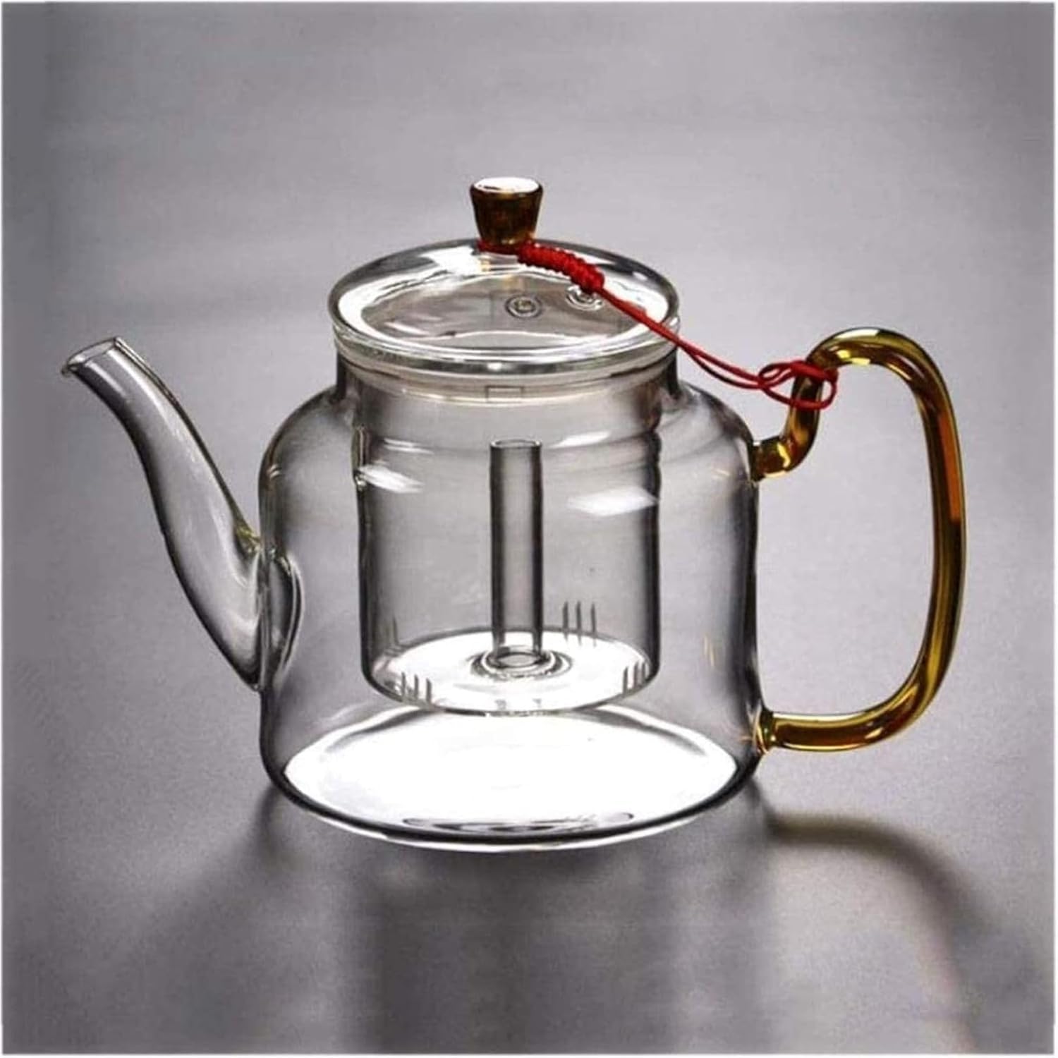 ティーポット 急須 ティーポット鋳鉄ティーポット透明なガラスティーケトルルーズリーフティーブルーミ..