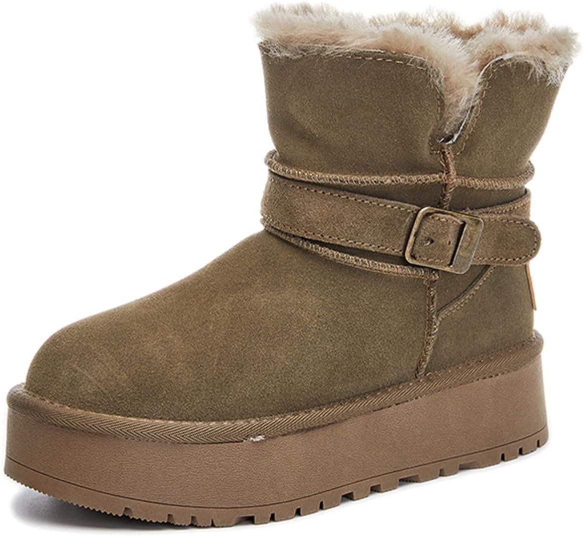 ムートンブーツ ショート丈 冬用 中ボア レディース ベルト スノーブーツ あったかい 防寒 シンプル 脚..