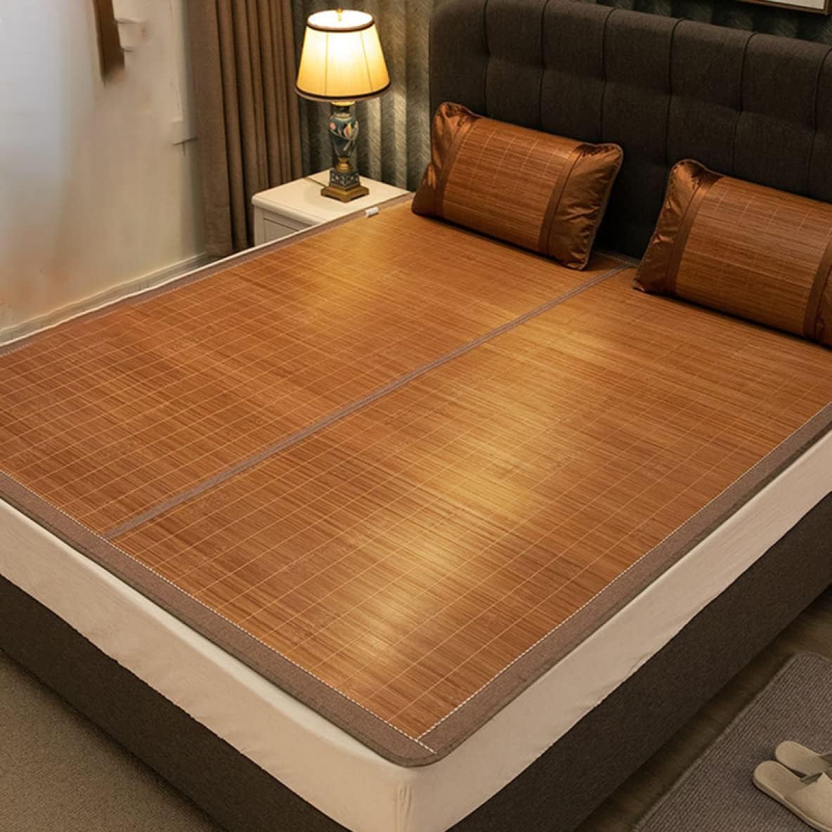 籐シーツ 冷感 ベッドシーツ 敷きパッド ソファ ペット 刺繍 花柄抗菌防臭 消臭 竹マット 長方形 おし..