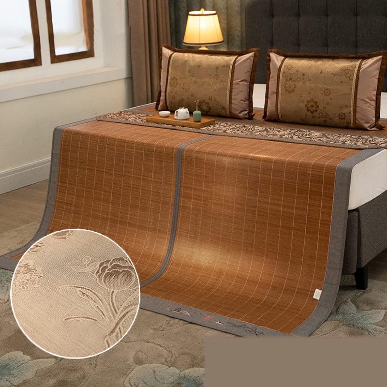 竹シーツ マットマットレスナチュラルスポンジストローマットサマーファミリー優先クールマットレス折..