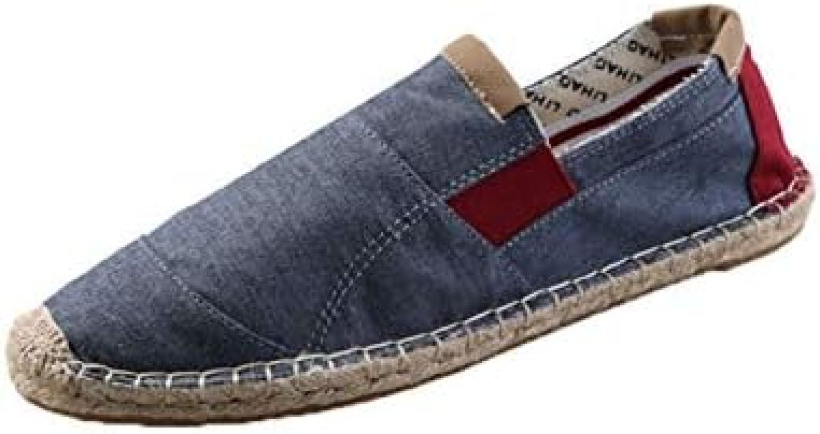 ジュート キャンバスシューズ メンズ カジュアル 通気 フラットシューズ 中華風 スリッポン 歩きやすい..