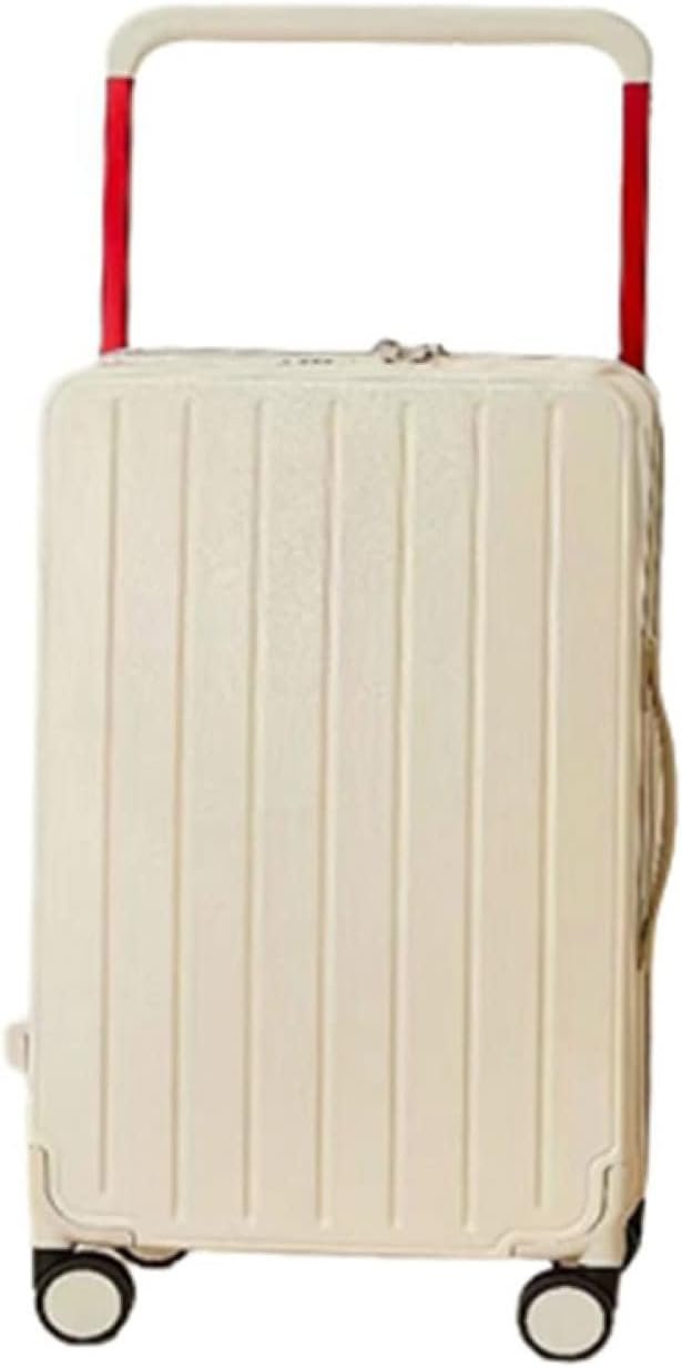 スーツケース キャリーケース 50L キャリーバッグ TSAロック搭載 ファスナー式 超軽量 大型 耐衝撃 静音 ダブルキャスター 360度回転 旅行 ビジネス 出張 ホワイト Mサイズ（3-5泊）