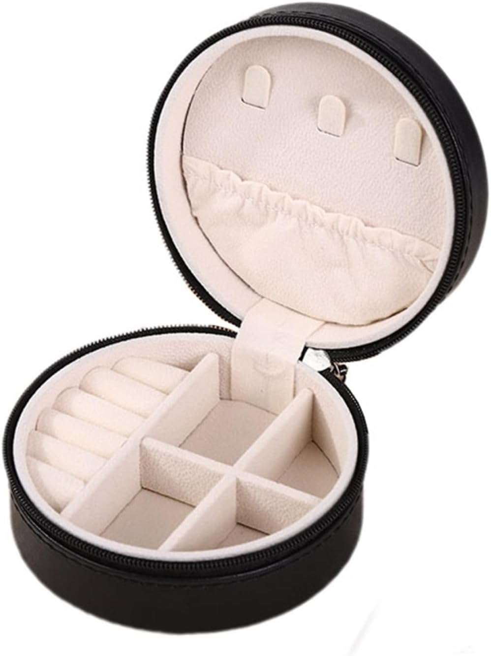 ジュエリーボックス アクセサリーケース ジュエリー収納 宝石箱 ミニ 携帯用 おしゃれ コンパクト 持ち運び 小物入れ ピアス ネックレス リング 指輪置き 女の子 女性用 ブラック