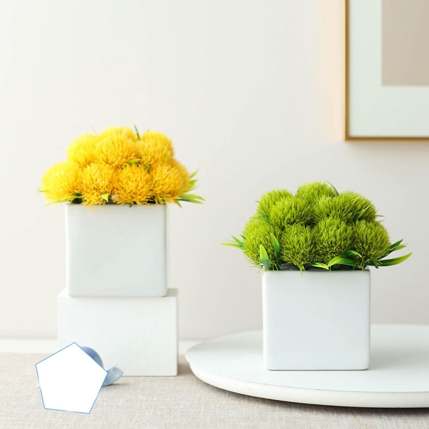 人工草ボール マーガレット ヒナギク 雛菊 造花インテリア 枯れない花 装飾花 観葉植物 リアル 本物そ..