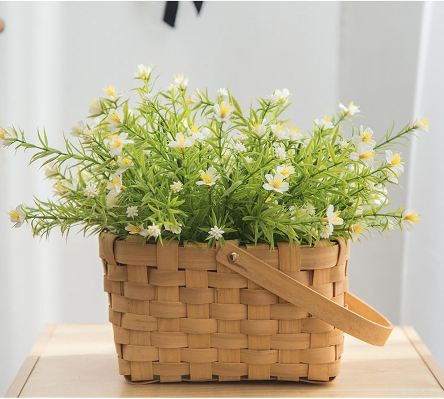 造花セット 造花インテリア かすみ草 花カゴ 霞みそう 造花グリーン 植物装飾 枯れない花 装飾花 観葉..