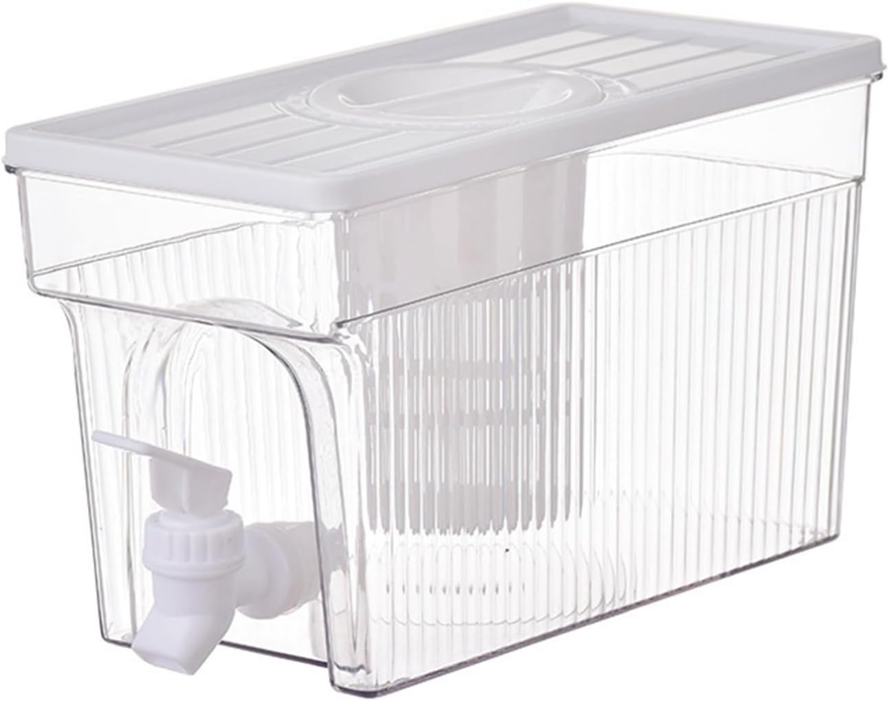 冷水筒 ピッチャー ドリンクピッチャー 冷蔵庫 ポット 蛇口付き 水タンク 麦茶ポット ティーポット フルーツクールウォーターピッチャー 大容量 3L 冷蔵庫入れ可 アイスティー 花茶 冷水筒 3L白