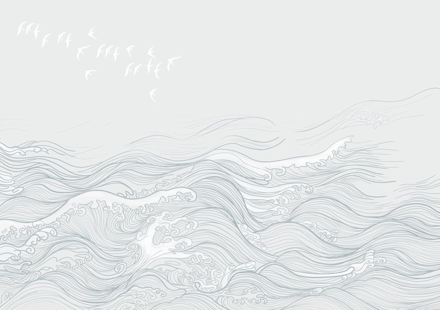 浮世絵柄 波 窓ガラス目隠しフィルム 目隠しシート 窓用フィルム すりガラス調 静電ペースト プライバ..