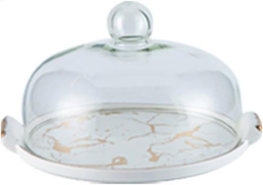 ケーキドーム アクリル 西洋風 セラミック ドーム蓋付 カップケーキスタンド 円形 ケーキスタンド ケーキディスプレイスタンド 展示スタンド お菓子 果物 アフタヌーンティー 宴会 食器 収納ホルダー