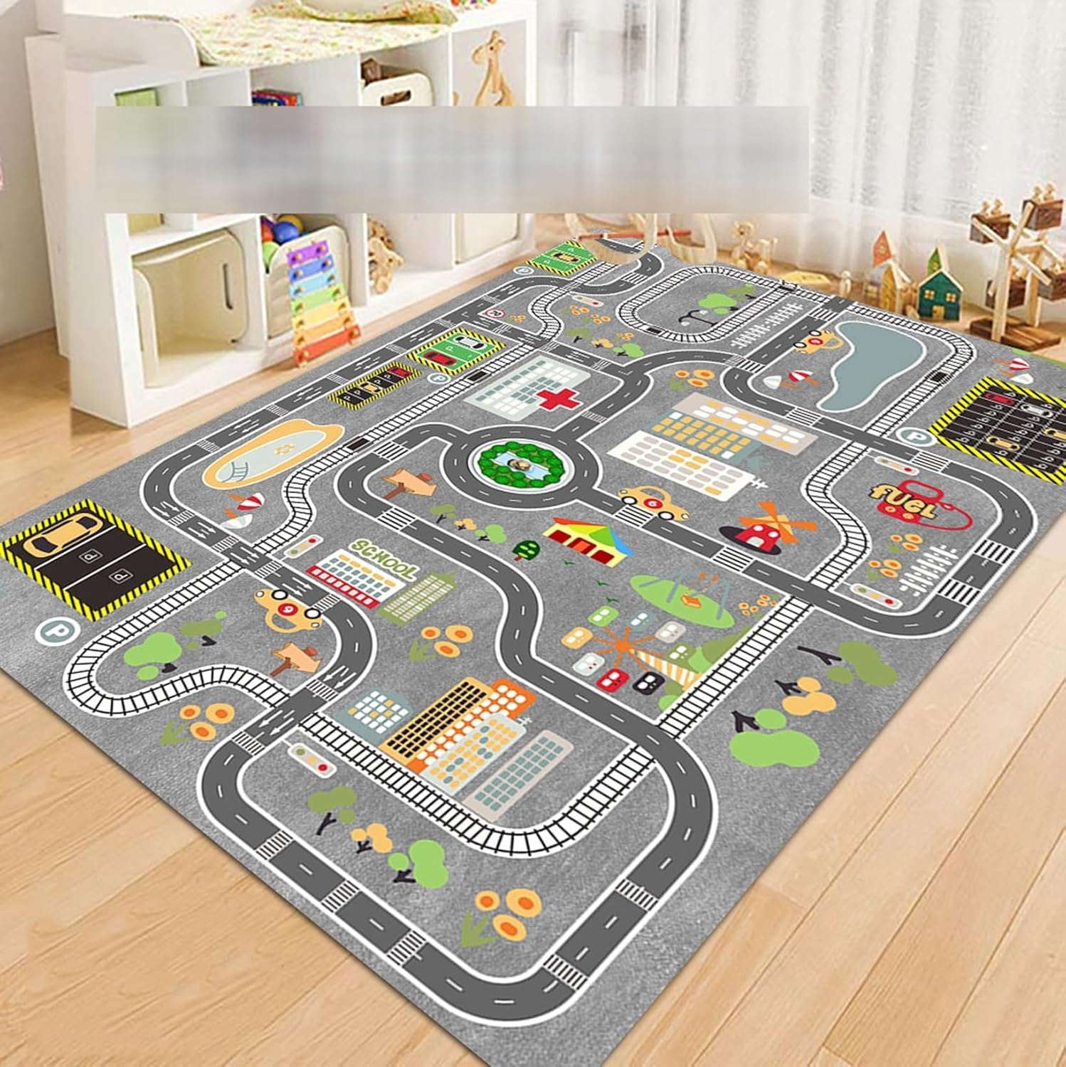 赤ちゃん ベビー プレイマット 遊びマット 道路 教育玩具 早期教育 大判 PVC革 拭ける 撥水 抗菌 子供用 抗菌 防汚ずれない 保温性 耐磨耗性 柔軟 防音 家庭用 子供部屋 寝室 ホール ベッ